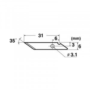 BDL-41P Set 10 lame precizie cu varf la 35°, NT Cutter - Img 4