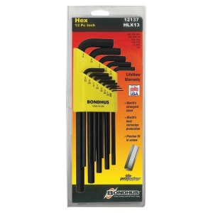 Bondhus 12137, Set 13 chei L HEX HLX13, lungi, ProGuard finish, INCH, HEX 0.050in-3/8in - Img 4