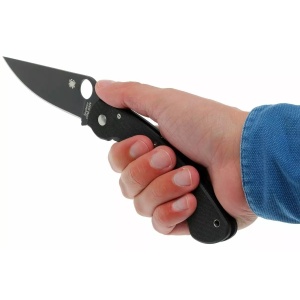 Briceag Military™ Model G-10 negru / lama neagra, Spyderco - Img 6