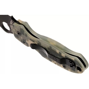Briceag Para™ 3 G-10 Digital Camo lama neagra, Spyderco - Img 4