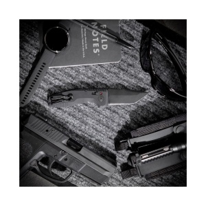Cutit automat SOG TAC AU Compact Tanto Serrated 15-38-10-57, lama Tanto Cryo D2 partial zimtata, AU-XR Lock, maner din aluminiu, Tactical EDC Knife - Img 11