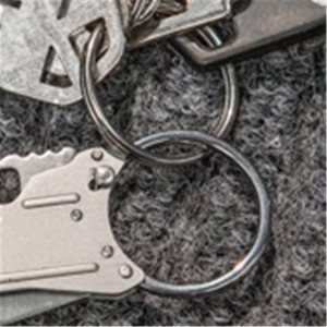 Cutit breloc SOG KeyTron KT1001-CP, lama 5Cr15MoV, Lockback, desfacator sticle integrat, EDC Keychain Knife - Img 13