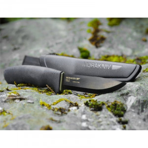 Cutit Bushcraft BlackBlade (C) Outdoor si Supravietuire, lama Otel Carbon C100S cu acoperire DLC , Morakniv - Img 3