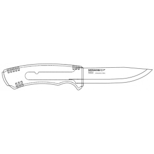 Cutit Bushcraft BlackBlade (C) Outdoor si Supravietuire, lama Otel Carbon C100S cu acoperire DLC , Morakniv - Img 9