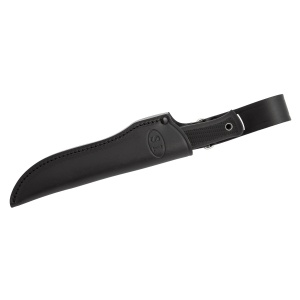 Cutit Fallkniven S1 Forest Knife Lam. VG7 Satin Finish - Lama 130 mm, Otel Laminat VG7, Maner Thermorun, Teaca Piele - Img 3