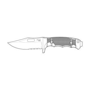 Cutit lama fixa SOG SEAL FX - Clip Point, Serrated - Img 14