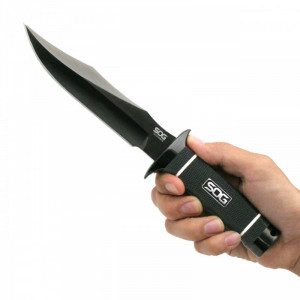 Cutit neck knife SOG Instinct Mini G10 Satin, otel 5Cr15MoV, lama Drop Point 48 mm - Img 11