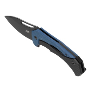 Cutit pliabil SOG Bulwark FL Blue, lama CRYO D2 Clip Point, Frame Lock, maner G10 albastru