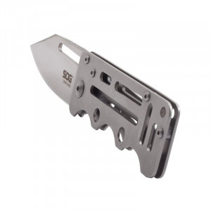 Cutit pliabil SOG Cash Card EZ1-CP, lama Clip Point 8Cr13MoV, Liner Lock, Money Clip, EDC Slim Wallet Knife - Img 4