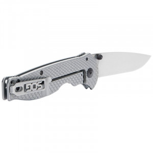 Cutit pliabil SOG Flash FL 14-18-01-57, lama Drop Point 8Cr13MoV, Frame Lock, maner integral din otel inoxidabil, EDC Folder - Img 8