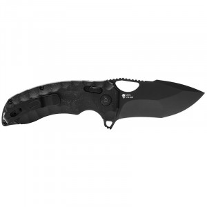 Cutit pliabil SOG Kiku XR Blackout, lama CTS XHP, XR Lock, maner Micarta neagra, design Kiku Matsuda - Img 4