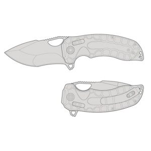 Cutit pliabil SOG Kiku XR LTE Black 12-37-04-57, lama Drop Point CRYO CTS XHP Titanium Nitride, XR Lock, Thumb Stud, maner Black Micarta cu liner-e Carbon Fiber, EDC Outdoor - Img 11