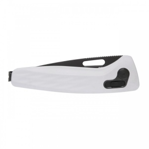 Cutit pliabil SOG One-Zero XR White Black Chrome 12-73-05-57, lama CPM S35VN Polished, XR Lock, Flipper, maner G10 White cu insertii Cromate, EDC Premium - Img 7