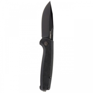 Cutit pliabil SOG Terminus SJ Blackout TM1005-BX, lama Drop Point D2 Black TiNi, Slip Joint, Nail Nick, maner G10 Black, EDC - Img 11