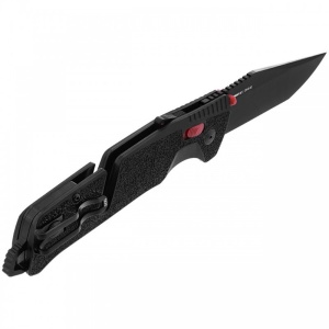 Cutit pliabil SOG Trident AT Black Tanto 11-12-04-41, lama Tanto CRYO D2 Black TiNi, deschidere asistata S.A.T., AT-XR Lock, taietor de centura, spargator de geam, maner GRN Black - Img 14