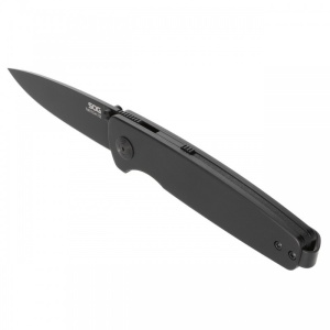 Cutit pliabil SOG Twitch III Black 11-15-01-43, lama Clip Point 154CM Black TiNi, deschidere asistata S.A.T., Lockback, maner aluminiu negru, EDC Premium - Img 2