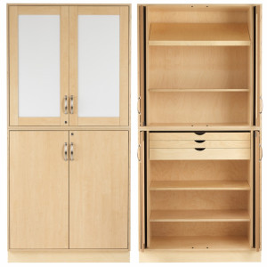 Dulap de depozitare cu usi de tabla/mesteacan CABINET 1, Sjobergs - Img 2