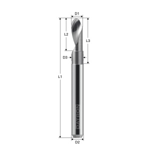 Freza cu 1 canelura, Datron 0068196E, 6.0x14.0x6.0mm - Img 3