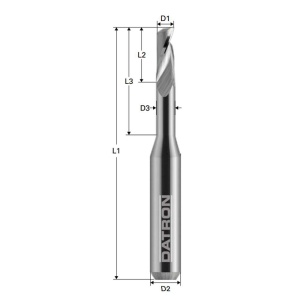 Freza cu 1 canelura, Datron 0068493F, 3.0x6.0mm - Img 2