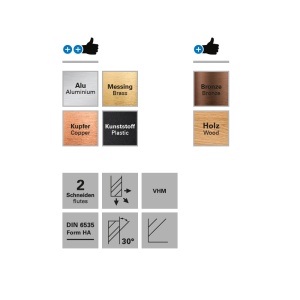 Freza cu 2 caneluri, Datron 0068100L, 10.0x10.0mm - Img 3