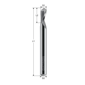 Freza cu varf rotund, Datron 0068171E, o canelura, 1.0x4.0x3.0mm - Img 3