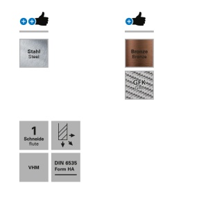 Freza pentru gravura otel, Datron 0068520, 30 grade, 0.1x40x4.0mm - Img 2