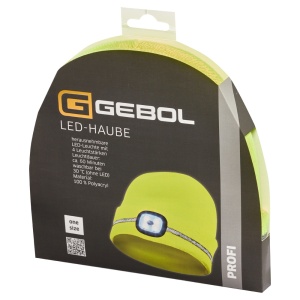 Gebol 700007, Caciula galbena cu banda reflectorizantă si LED, 4 niveluri de luminozitate, 60 de minute de functionare, LED detasabil si reincarcabil prin USB - Img 2