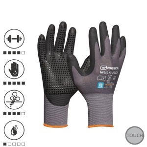 Gebol 709277, Manusi de protectie Multi Flex, din nylon si spandex, acoperire din spuma de nitril, uz profesional, marimea 9/L