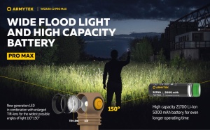 Lanterna frontala Armytek Wizard C2 Pro Max Sand White 4000 lm cu acumulator 21700 - Img 13