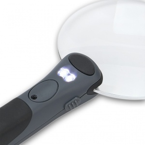 Lupa de mana RimFree putere 2x rotunda acrilica cu led, Carson - Img 3