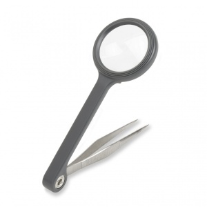 Lupa portabila MagniGrip, putere 4.5x cu penseta de precizie - Carson - Img 2