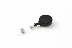 Mini Bak suport de carduri retractabil cu snur de naylon de 90 cm, diverse culori, Key-Bak