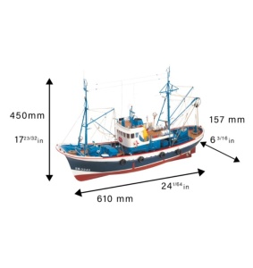Navomodel Noua Tuna Boat Marina II, scara 1:50 Model din lemn Kit barca de pescuit - Artesania Latina - Img 2