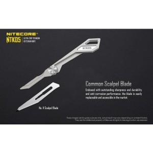 Nitecore NTK05 Cutit din Titan cu Lama de Bisturiu - Img 13