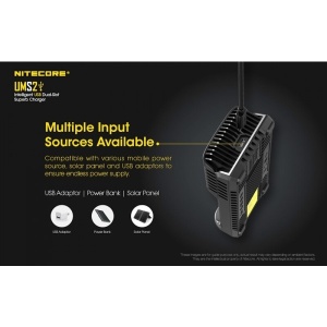 Nitecore UMS2 - Incarcator USB-C 2 Sloturi cu LCD - Img 8