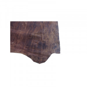 O56 Piele vegetala, tip pull-up, tabacita cu crom, maro, cu grosimea de 1.0-1.3 mm - Img 4