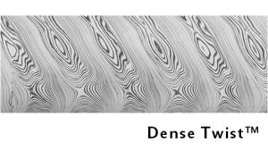 Otel Damasc pentru cutite, Damasteel DS93X, DenseTwistFlatGround 25x25x580mm