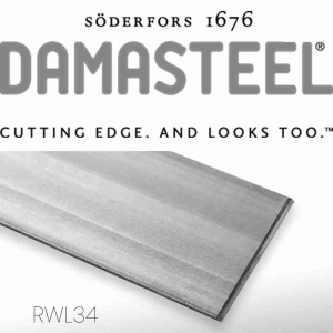 Otel inoxidabil pentru cutite, Damasteel RWL 34, 51x5.2 mm - Img 7