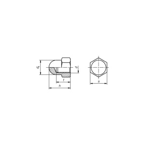 Piulite hexagonale infundate M3-M6 DIN1587 otel zincat, 10 bucati - Img 2