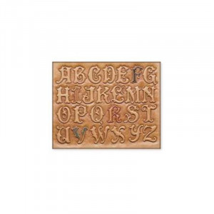 Sablon pentru pielarie, litere caligrafice, 44mm - Tandy Leather - Img 2