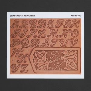 Sablon pentru pielarie, litere de mana, 25mm - Tandy Leather