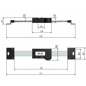 Scală vernier digitală de 150 mm pentru montaj orizontal, WABECO - Img 16