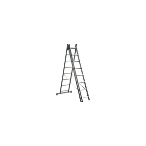 Scara tripla aluminiu universala adaptabila pe trepte 3x8 trepte - Img 2