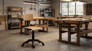 Scaun profesional Corolla SYN, lemn stratificat asincron - Img 5