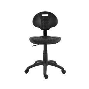 Scaun profesional WORK, ergonomic, inaltime reglabila, suport lombar, roti silentioase, negru - Img 5