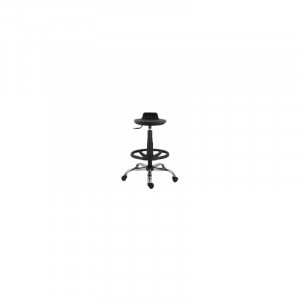 Scaun profesional WORK TAB cu baza cromata,cilindru extra lung si suport picioare plastic - Img 2