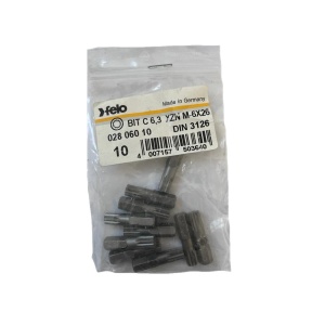 Set 10 biti Felo, seria Industrial profil XZN, C6.3, M6, 25mm - Img 1
