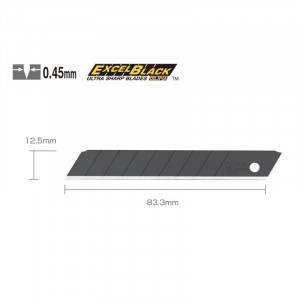 Set 10 lame cutter negre 12.5 mm OLFA MTBB-10B - Img 2