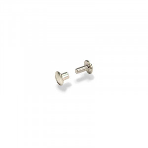 Set 10 suruburi nichelate pentru pielarie 13 mm. Tandy Leather - Img 2