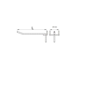 Set 12 carlige metalice pentru panou profesional de scule 60 mm , 80 mm, Unior - Img 4